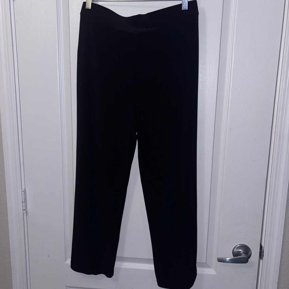 Anne Klein Elegant Black Wide Leg Trousers - Picture 4 of 4